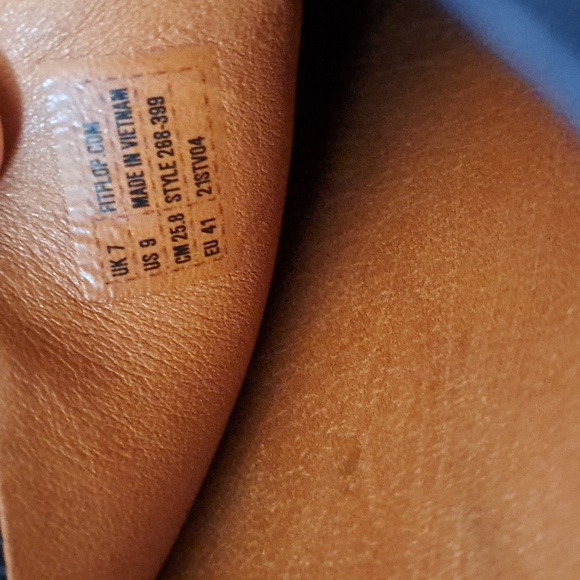 Fitflop Womens Shuv Navy Leather Athleisure/Casual Slip On Slide Mule Clogs S-9 - Picture 8 of 8